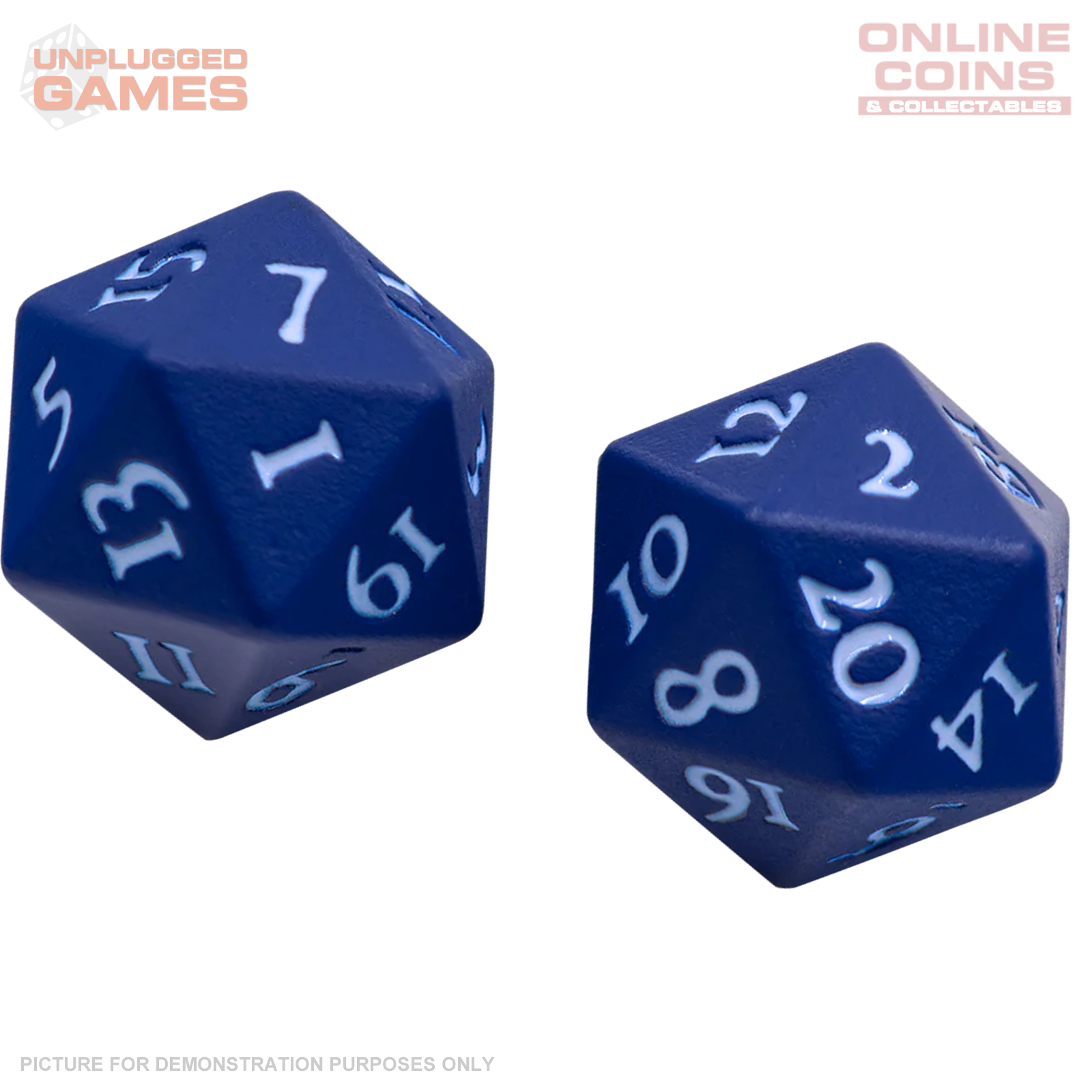 VIVID Heavy Metal D20 Dice - BLUE